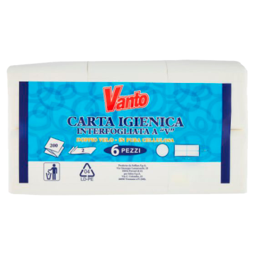 CARTA IGIENICA A "V" 200pz. 2v VANTO # CARTA IGIENICA A "V" 200pz. 2v VANTO #