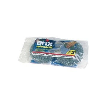 SPUGNA ACCIAIO INOX 2pz. ARIX # (20) SPUGNA ACCIAIO INOX 2pz. ARIX # (20)