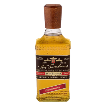 TEQUILA 3 SOMBREROS ANEJO 0.70 = TEQUILA 3 SOMBREROS ANEJO 0.70 =