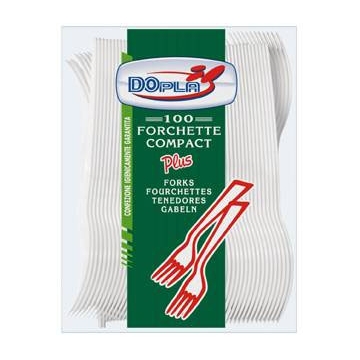 FORCHETTE BIANCO 100pz. COMPACT DOPLA # FORCHETTE BIANCO 100pz. COMPACT DOPLA #