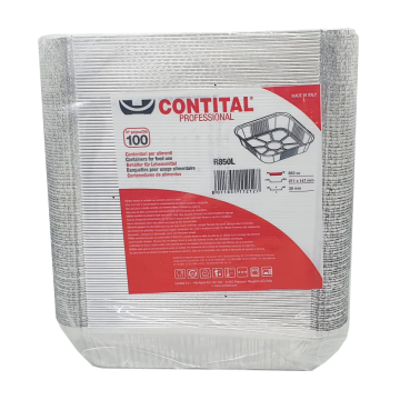 CONT.ALLUMINIO R850L 21x14 100pz contita