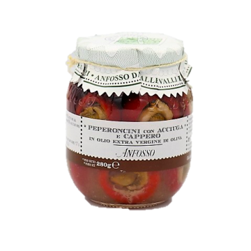 PEPERONCINI C/ACCIUGA e CAPPERO 280gr