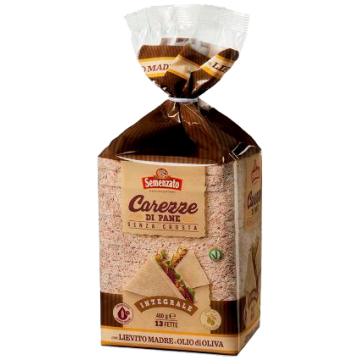 CAREZZE DI PANE INTEGRALE 400gr SEMENZAT CAREZZE DI PANE INTEGRALE 400gr SEMENZAT