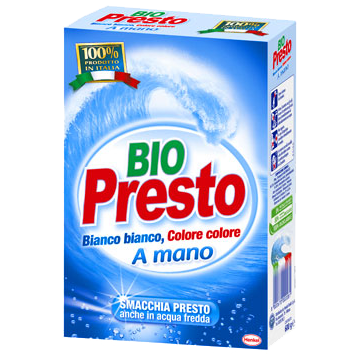 DETER. POLVERE BUCATO 400gr. BIO PRESTO DETER. POLVERE BUCATO 400gr. BIO PRESTO