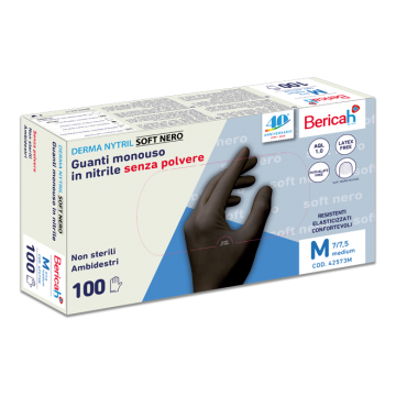 GUANTI NITRILE NERI MEDI 100pz GUANTI NITRILE NERI MEDI 100pz
