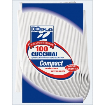 CUCCHIAI BIANCO 100pz. COMPACT DOPLA #