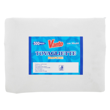 TOVAGLIETTA BIANCA 30x40 500pz. TOVAGLIETTA BIANCA 30x40 500pz.