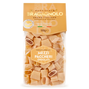 PASTA BRAGAGNOLO 500gr. MEZZI PACCHERI PASTA BRAGAGNOLO 500gr. MEZZI PACCHERI