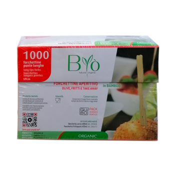 FORCHETTINA APERITIVO BAMBOO 9cm 1000pz