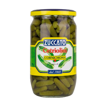 CETRIOLI ACETO 250/300 720gr. ZUCCATO # CETRIOLI ACETO 250/300 720gr. ZUCCATO #