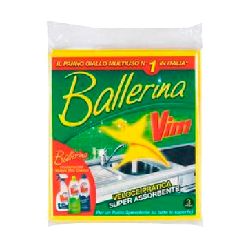 PANNO GIALLO 3pz. BALLERINA VIM # (15) PANNO GIALLO 3pz. BALLERINA VIM # (15)