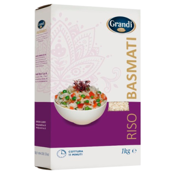 RISO BASMATI 1Kg s/v GRANDI RISO # RISO BASMATI 1Kg s/v GRANDI RISO #