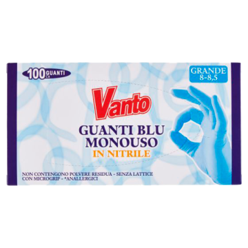 GUANTI NITRILE GRANDI 100pz. VANTO #(10) GUANTI NITRILE GRANDI 100pz. VANTO #(10)
